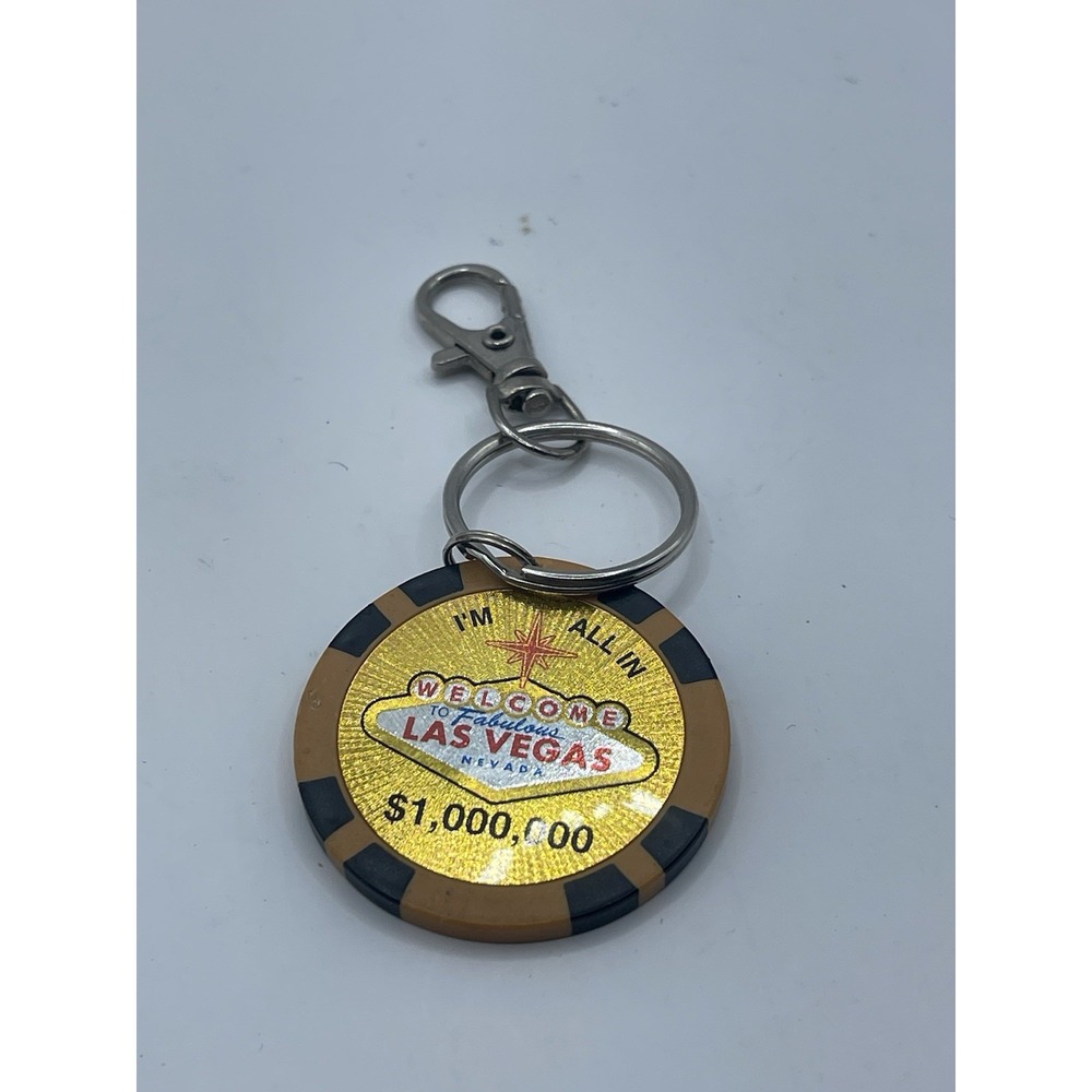 Sin City Welcome To Fabulous Las Vegas Nevada‎ Chip KeyChain $1,000,000.
